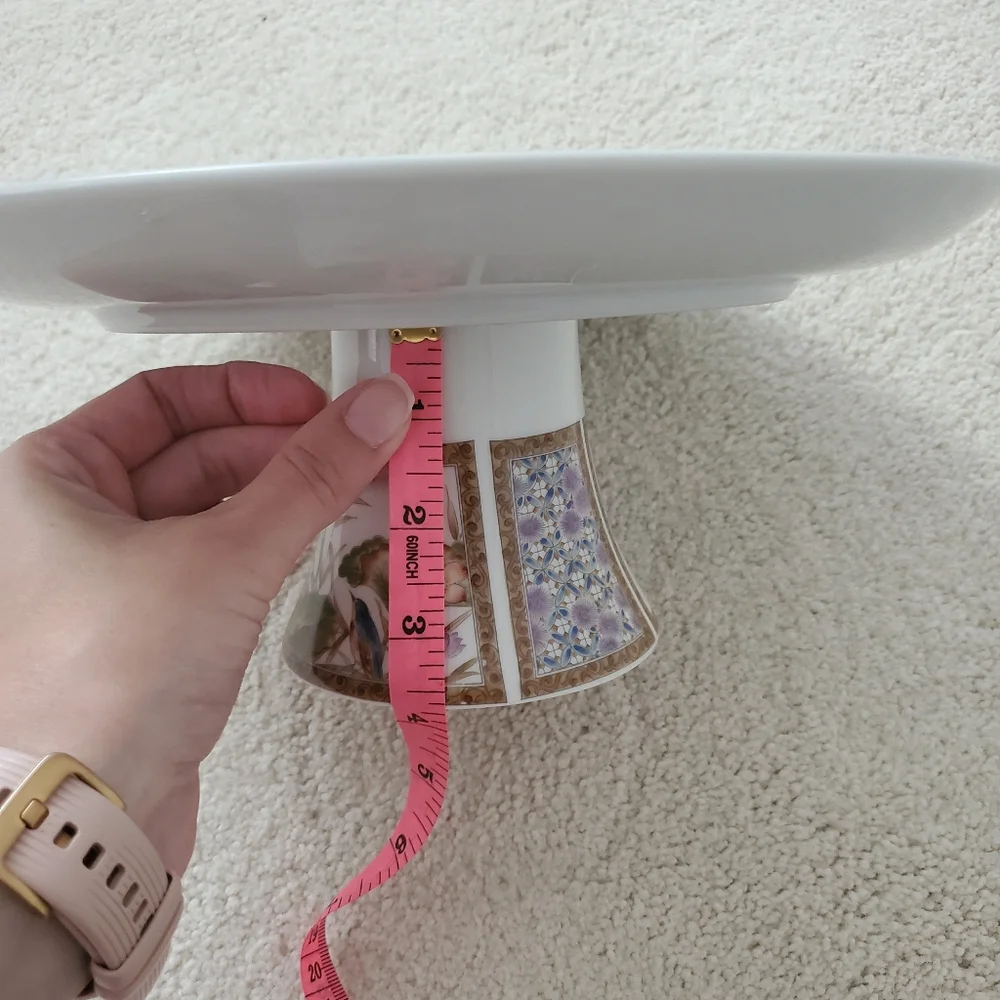 Vintage Bird and Flower Cake Stand